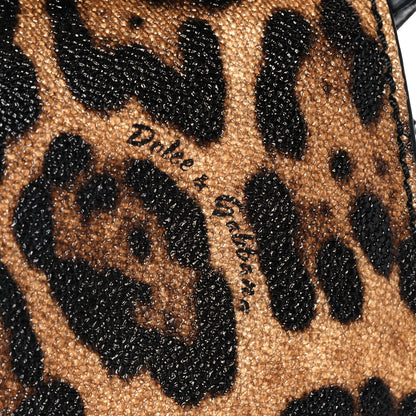 Dolce & Gabbana Dauphine Leopard Print Mini Miss Sicily Satchel Black 8 of 10