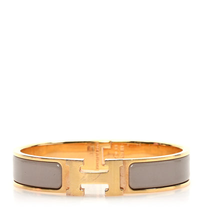 Hermes Enamel Narrow Clic Clac H Bracelet PM Marron Glace 1 of 6