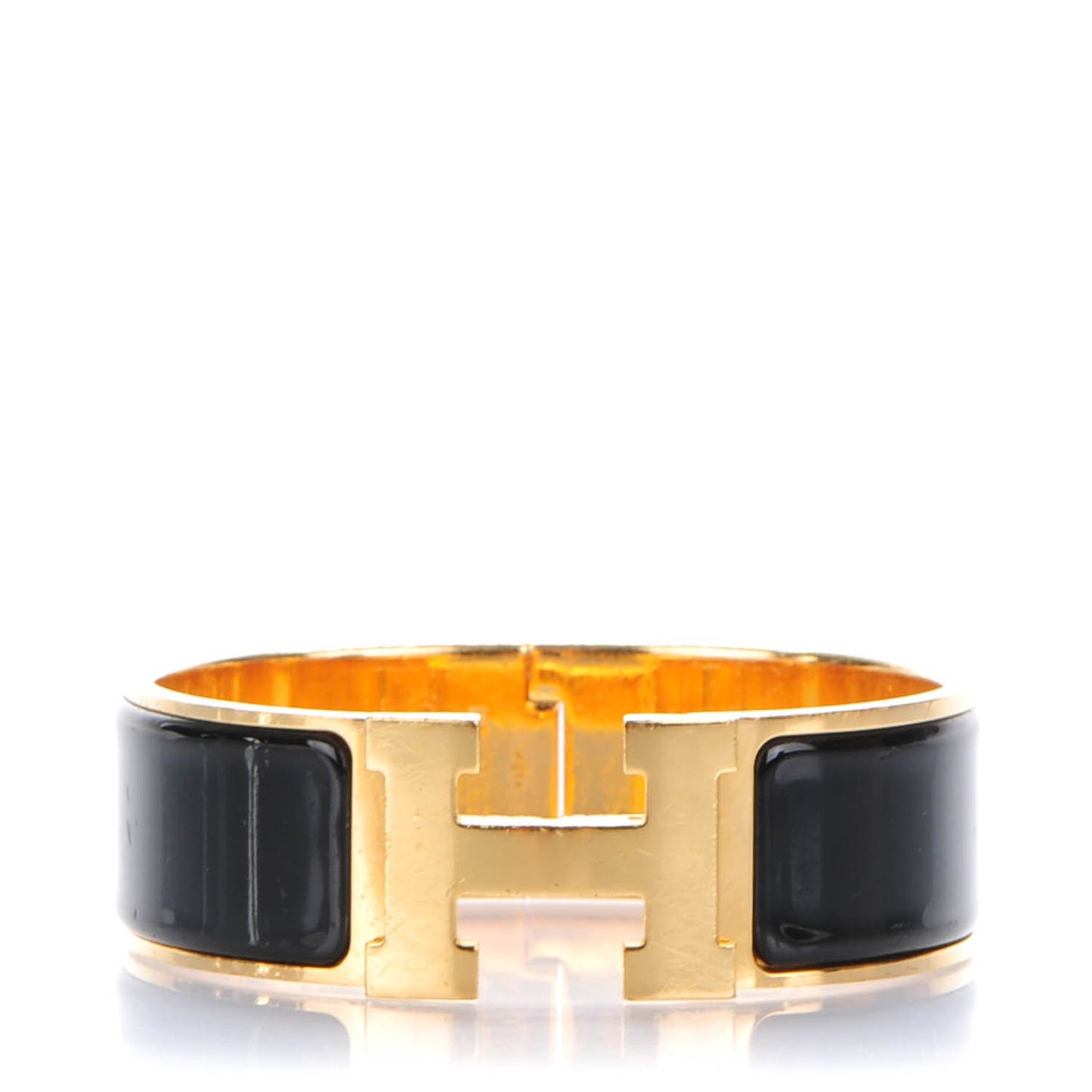 Enamel Wide Clic Clac H Bracelet PM Black