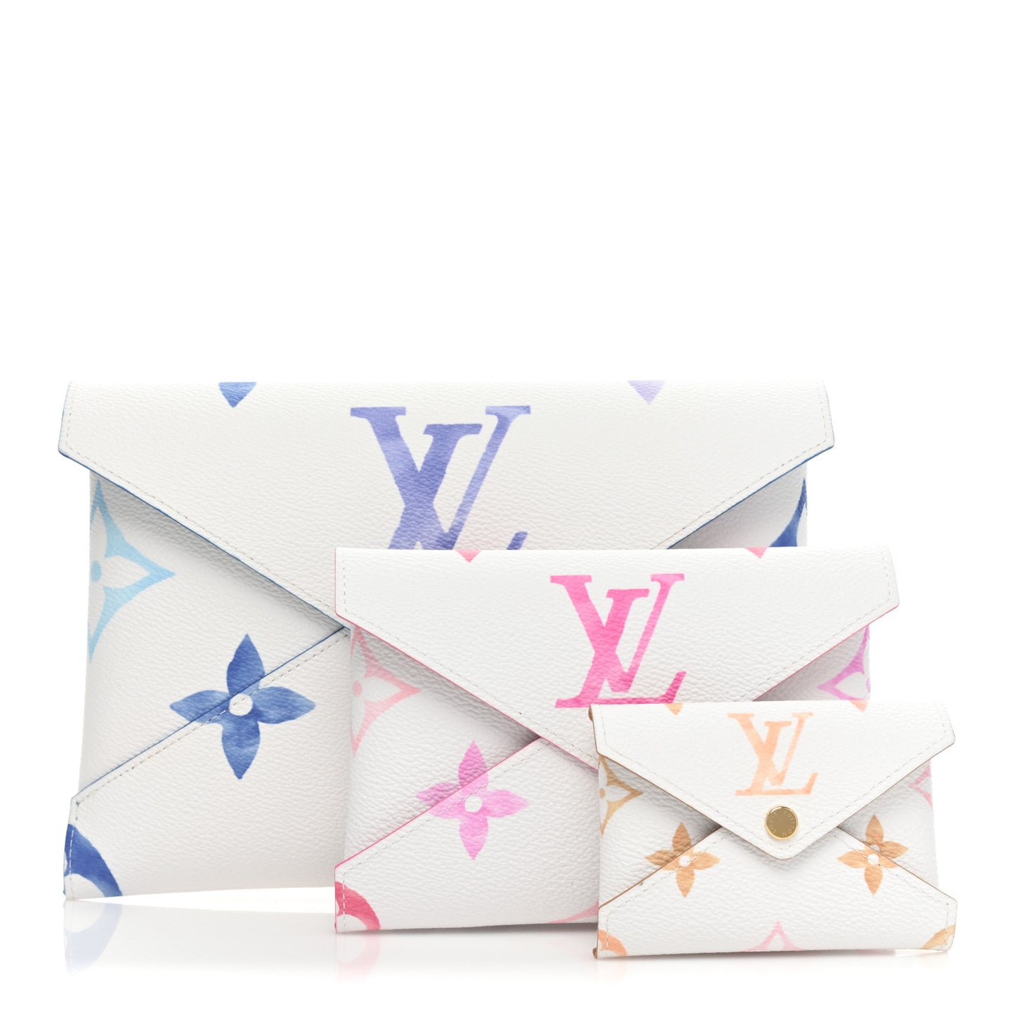 Monogram Giant By The Pool Kirigami Pochette Set Blue Rose Beige