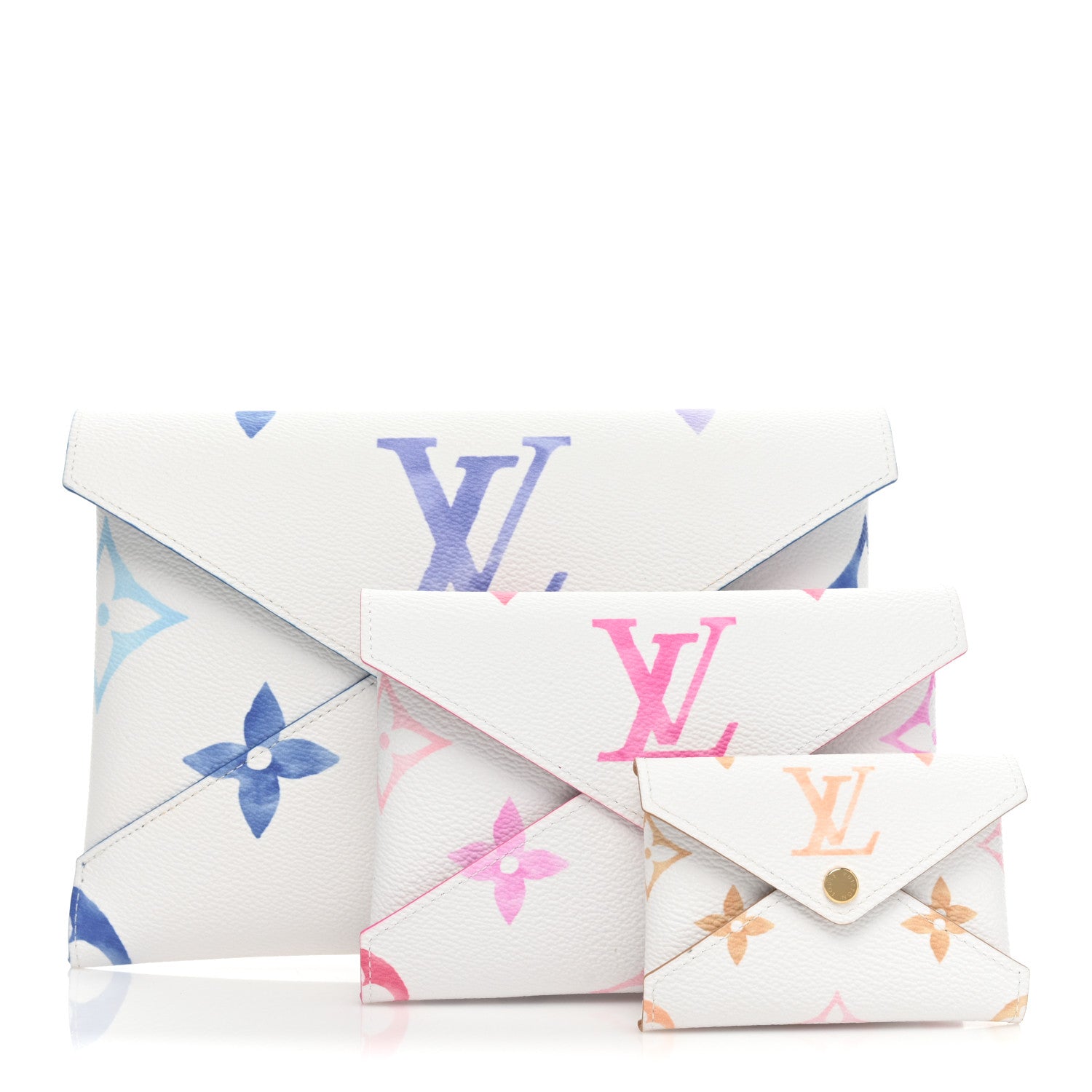 Louis Vuitton Monogram Giant By The Pool Kirigami Pochette Set Blue Rose Beige 1 of 11