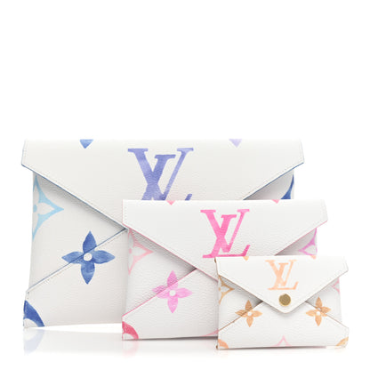 Louis Vuitton Monogram Giant By The Pool Kirigami Pochette Set Blue Rose Beige 1 of 11