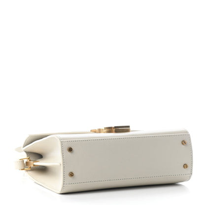 Saint Laurent Grain de Poudre Mini Classic Monogram Cassandra Top Handle Crema Soft 4 of 8