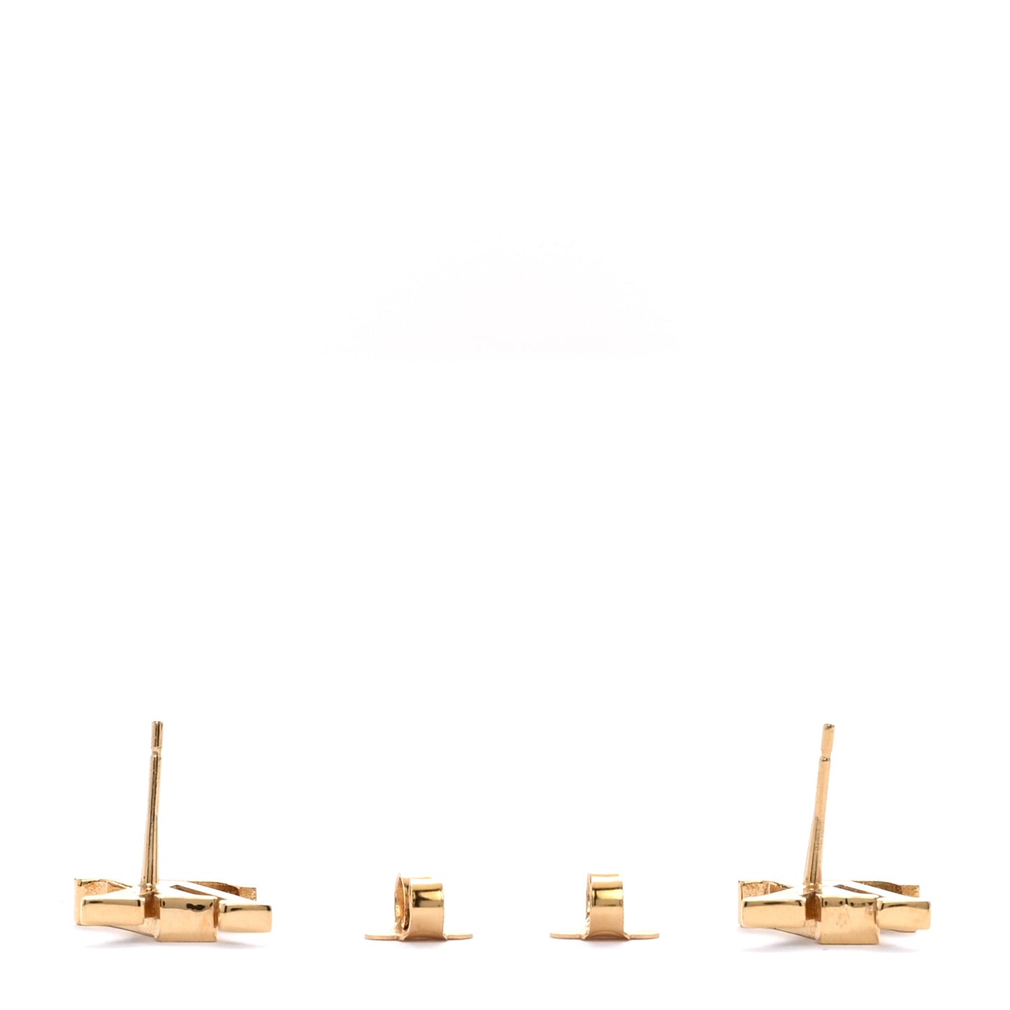 Metal Enamel LV Iconic Earrings Gold Blue