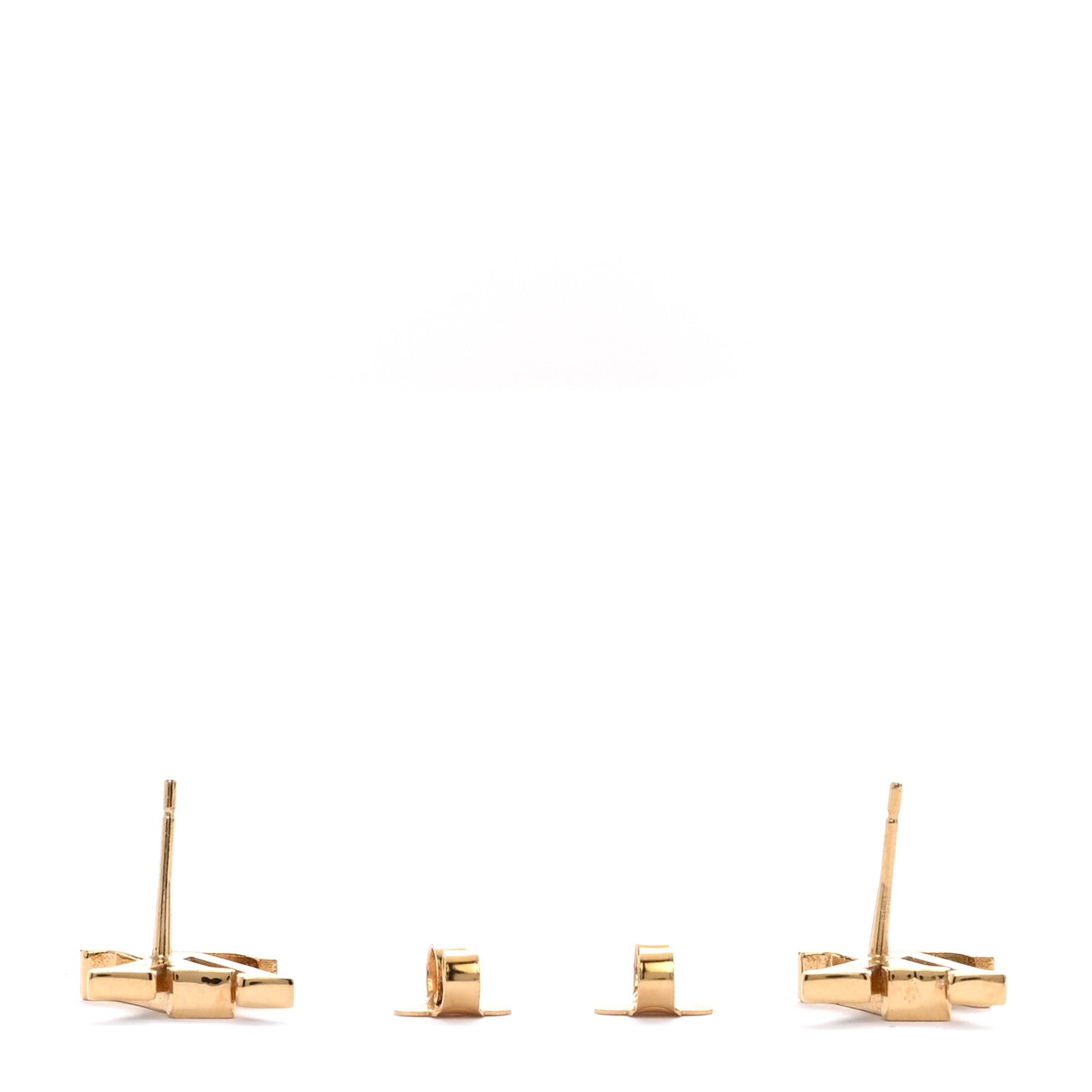 Louis Vuitton Metal Enamel LV Iconic Earrings Gold Blue 3 of 6