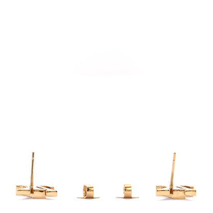 Louis Vuitton Metal Enamel LV Iconic Earrings Gold Blue 3 of 6