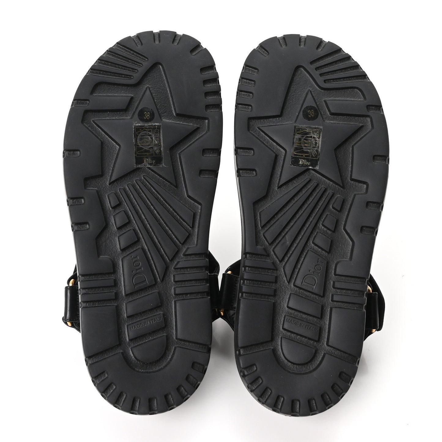 Lambskin D-Wave Sandals 38 Black