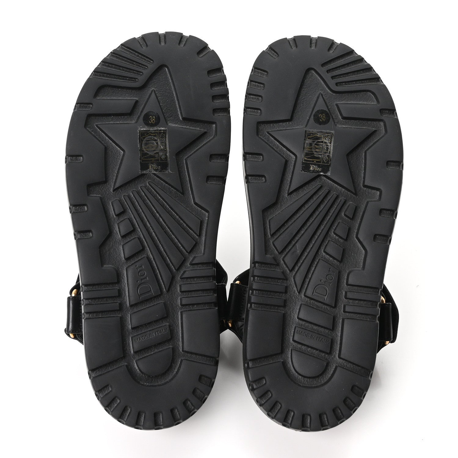Christian Dior Lambskin D-Wave Sandals 38 Black 6 of 10