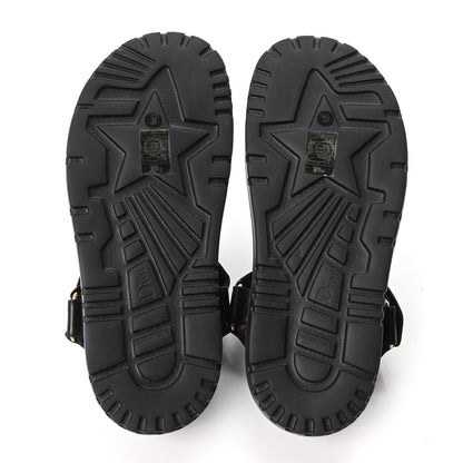 Christian Dior Lambskin D-Wave Sandals 38 Black 6 of 10