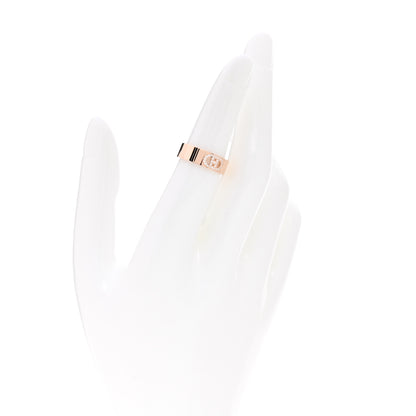 Hermes 18K Rose Gold Diamond PM H D'Ancre Ring 50 5.25 2 of 5