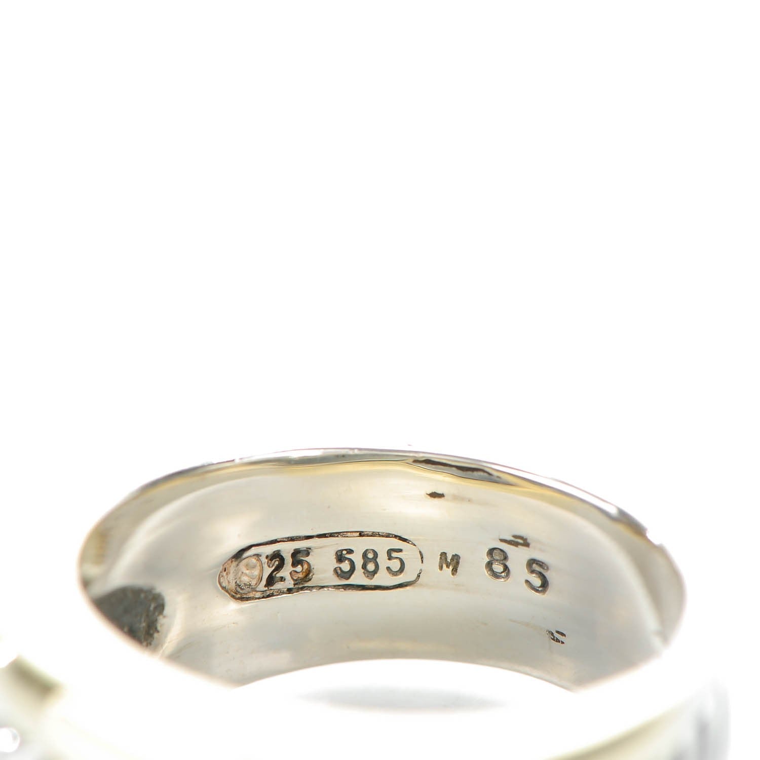 David Yurman Sterling Silver 14K Yellow Gold 13mm Throughbred Ring 58 8.5 4 of 5