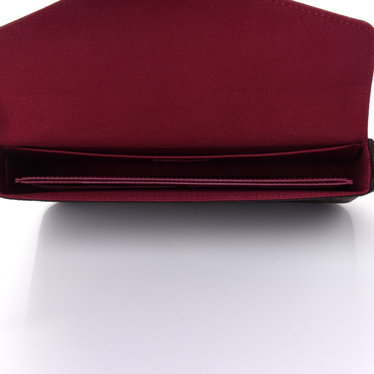 Monogram Pochette Felicie Chain Wallet Fuchsia