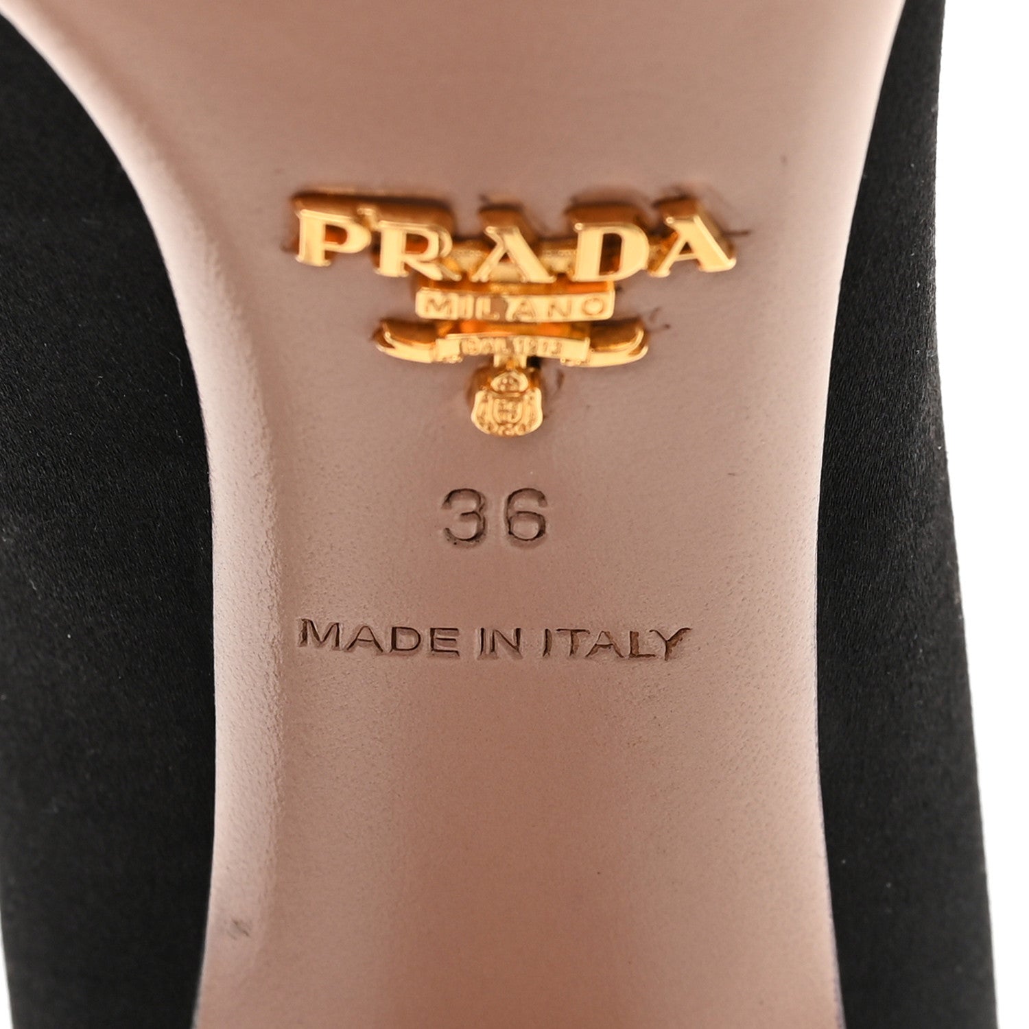 Prada Satin Pumps 36 Black 7 of 8
