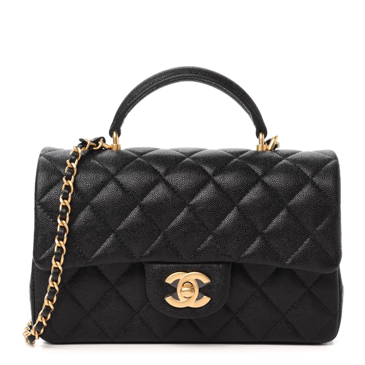 Chanel Caviar Quilted Mini Top Handle Rectangular Flap Black 1 of 11