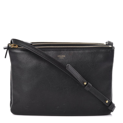 Celine Lambskin Small Trio Crossbody Bag Black 1 of 18