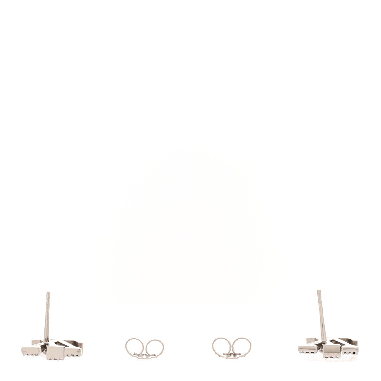 Louis Vuitton Crystal LV Iconic Earrings Silver 3 of 6