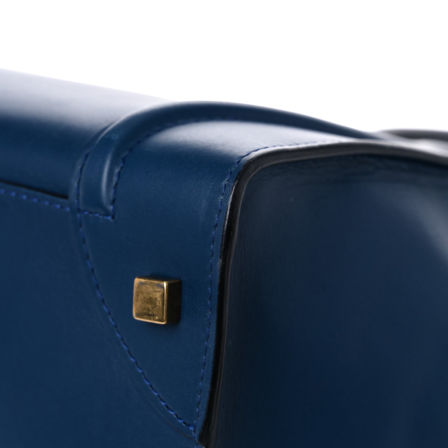 Celine Smooth Calfskin Mini Bi-Color Luggage Ocean Blue 10 of 19