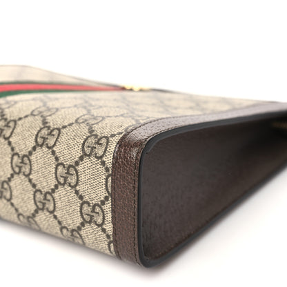 Gucci GG Supreme Monogram Web Ophidia Pouch Brown 10 of 11