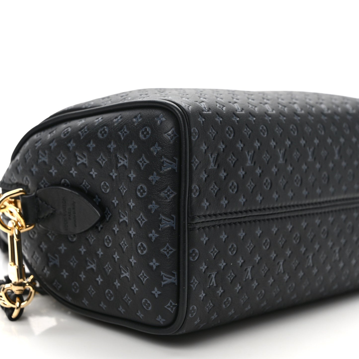 Calfskin Nanogram Embossed Speedy 20 Black