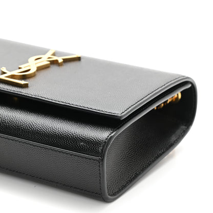 Saint Laurent Grain De Poudre Small Monogram Kate Satchel Black 8 of 9