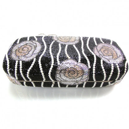 Judith Leiber Swarovski Crystal Pearl Roses Minaudiere 4 of 8