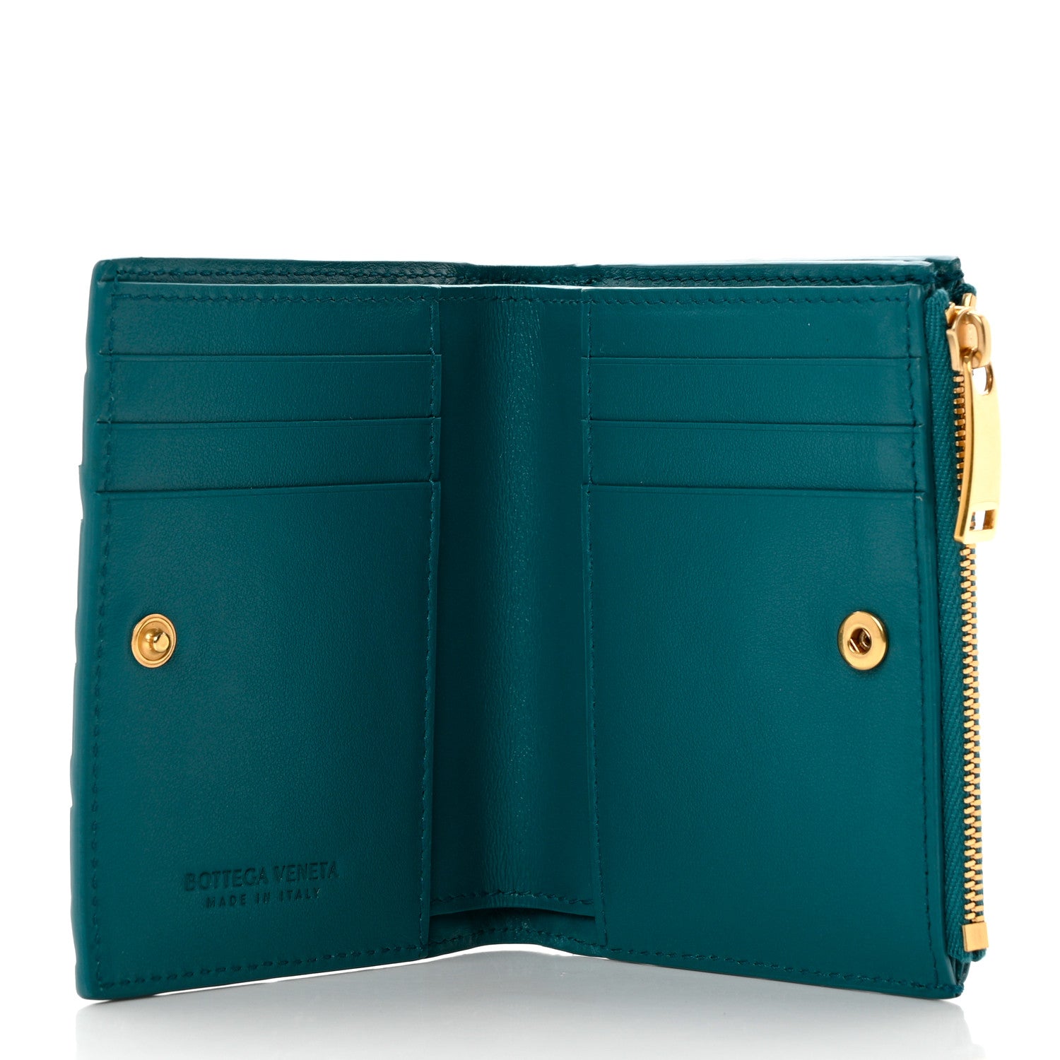 Bottega Veneta Nappa Intrecciato Bifold Zip Wallet Mallard 5 of 6