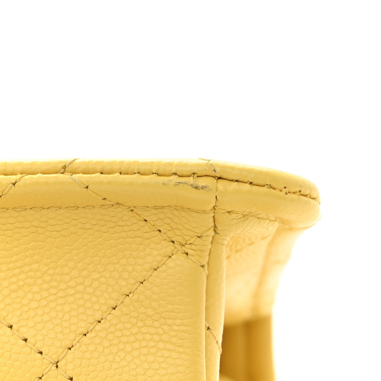 Caviar Quilted Mini Sweet Classic Flap Yellow