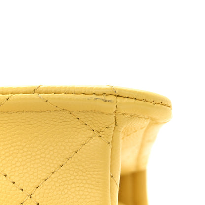 Chanel Caviar Quilted Mini Sweet Classic Flap Yellow 14 of 14