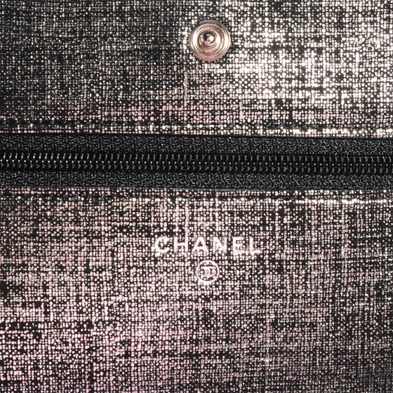 Chanel Iridescent Wallet on Chain WOC Dark Silver 5 of 7