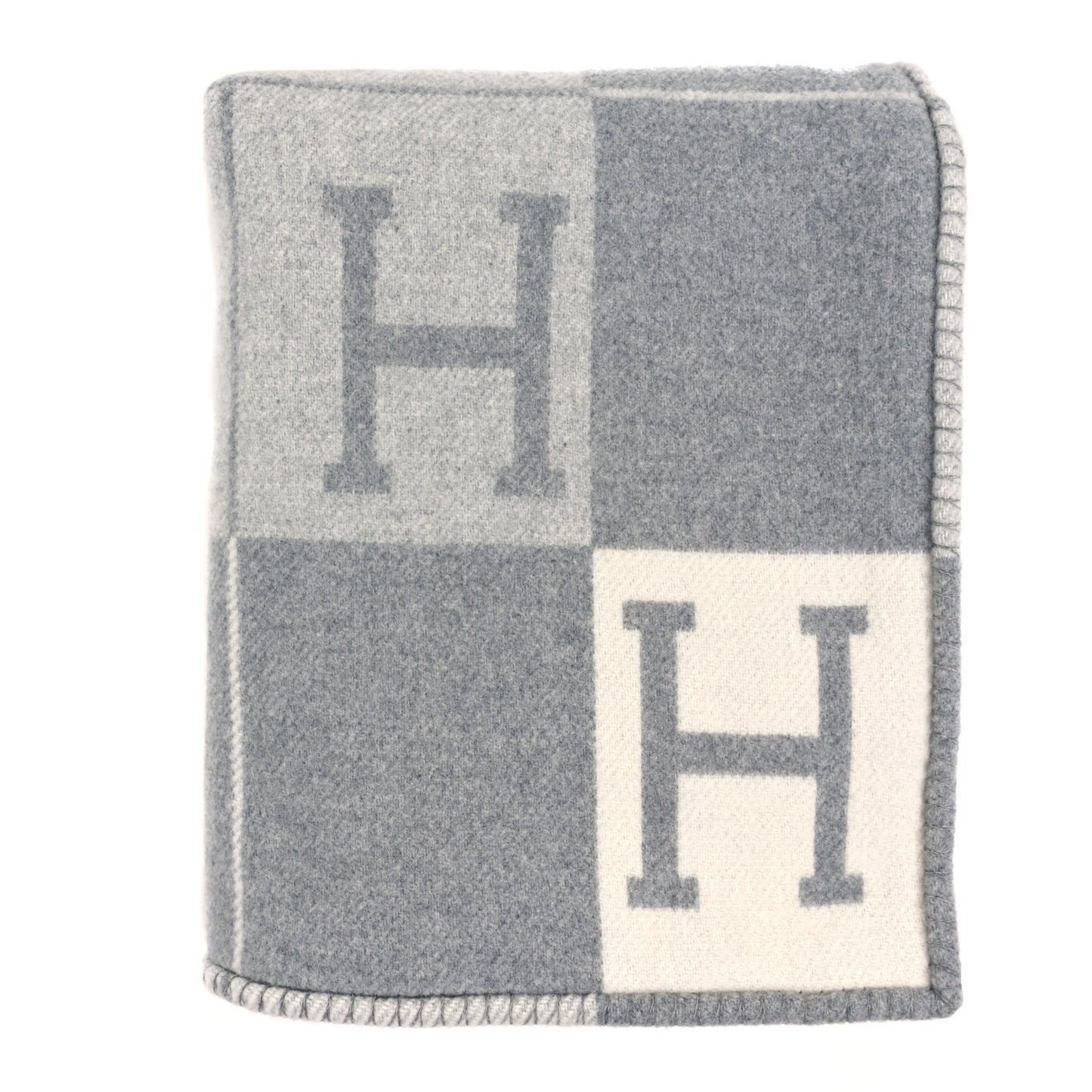 Wool Cashmere Avalon III Blanket Ecru Gris Clair