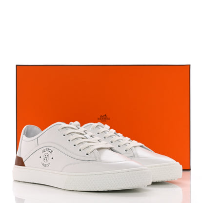 Hermes Calfskin Mens Get Sneakers 40 White 10 of 10