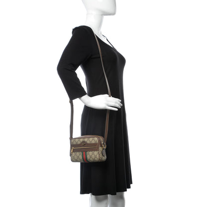 Gucci GG Supreme Monogram Web Mini Ophidia Shoulder Bag Brown 2 of 11