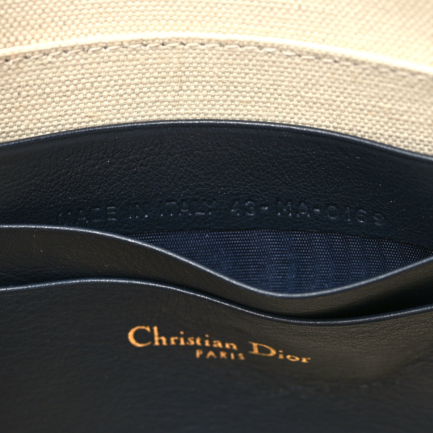 Christian Dior Oblique Flap Pouch Clutch Blue 7 of 10