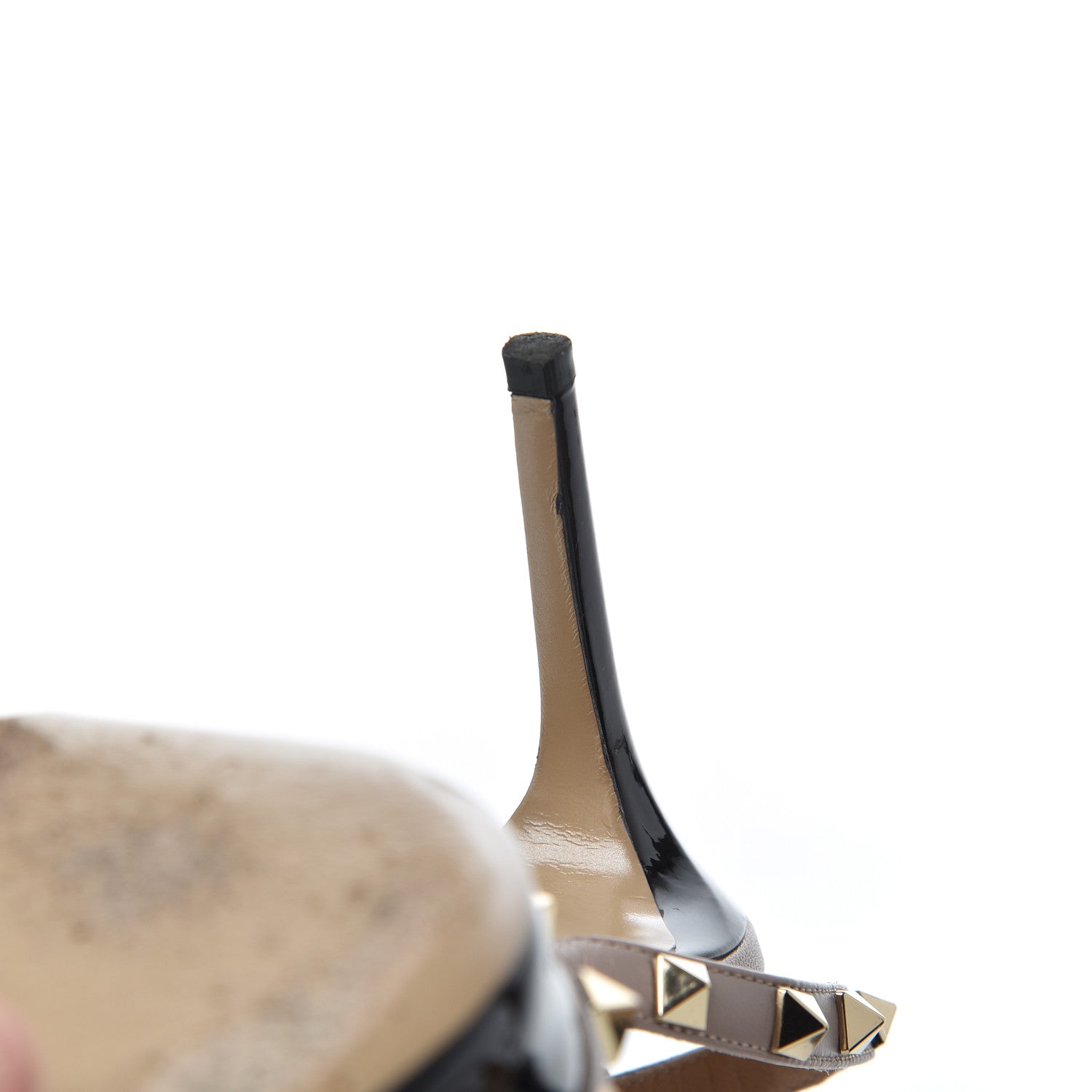 Valentino Garavani Patent Rockstud Half D'Orsay Slingback 85mm Pumps 38 Black Poudre 15 of 18