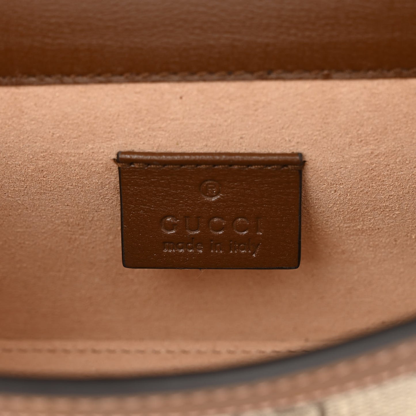 GG Supreme Monogram Mini Horsebit 1955 Shoulder Bag Beige Brown Sugar