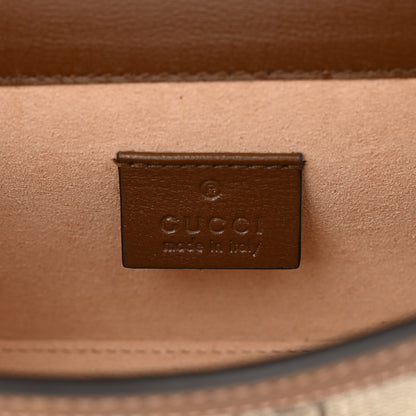 Gucci GG Supreme Monogram Mini Horsebit 1955 Shoulder Bag Beige Brown Sugar 5 of 7