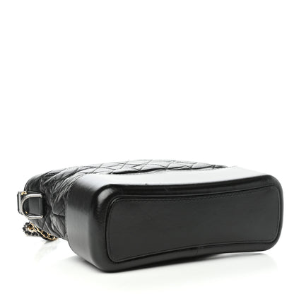 Chanel Aged Calfskin Quilted Medium Gabrielle Hobo Black 4 of 9