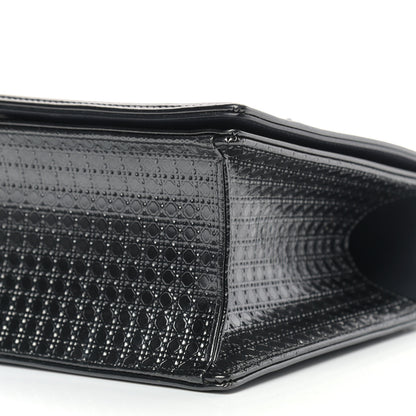 Christian Dior Metallic Calfskin Micro-Cannage Medium Diorama Flap Bag Graphite 10 of 14