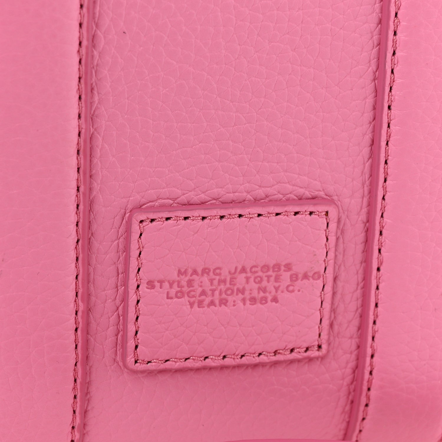 Marc Jacobs Grained Calfskin Mini The Tote Bag Candy Pink 6 of 10