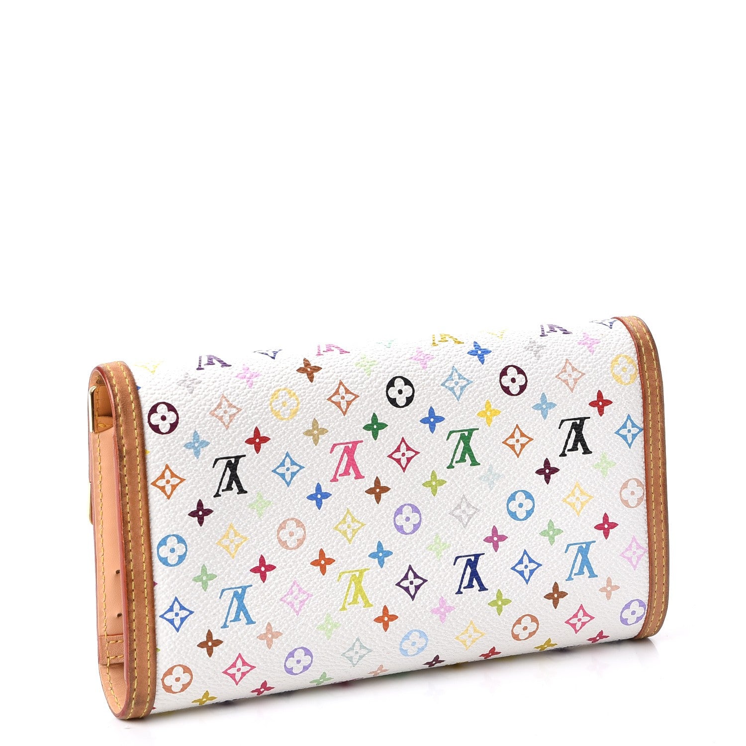 Louis Vuitton Monogram Multicolor Porte Tresor International Wallet White 3 of 9