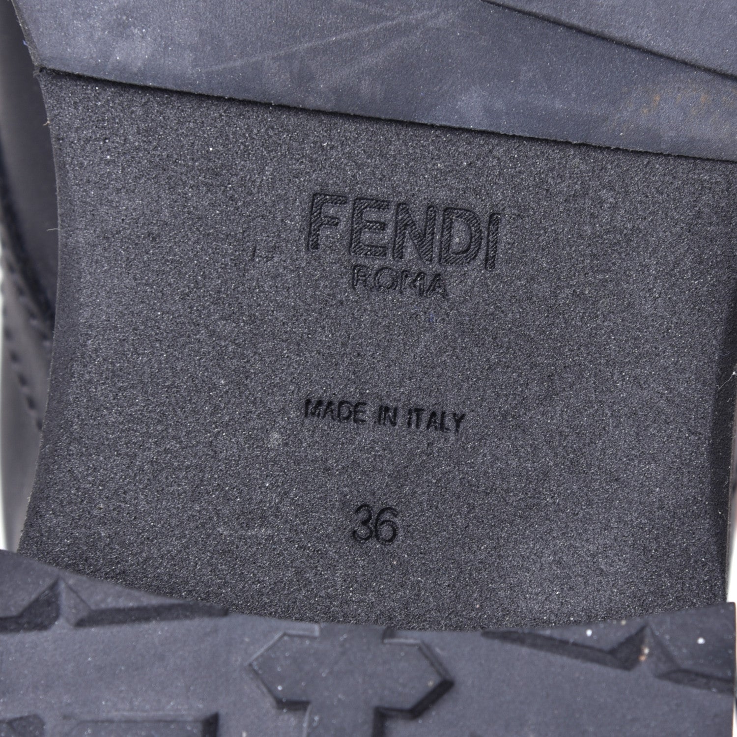 Fendi Calfskin Pom Pom Biker Boots 36 Black 8 of 8