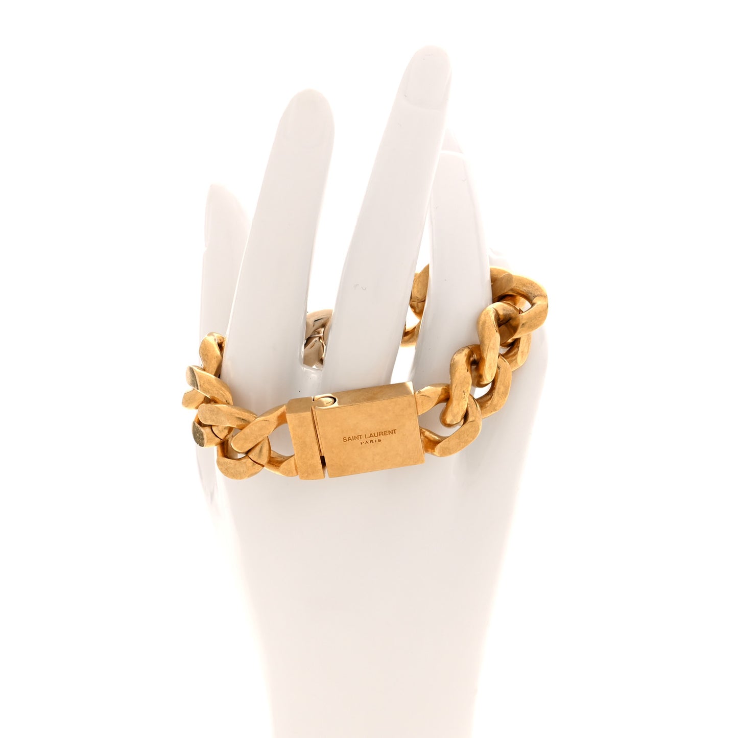 Metal Two Tone Chain Link Bracelet Gold