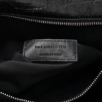 Saint Laurent Crinkled Calfskin Matelasse Monogram Medium Niki Chain Satchel Black 7 of 8