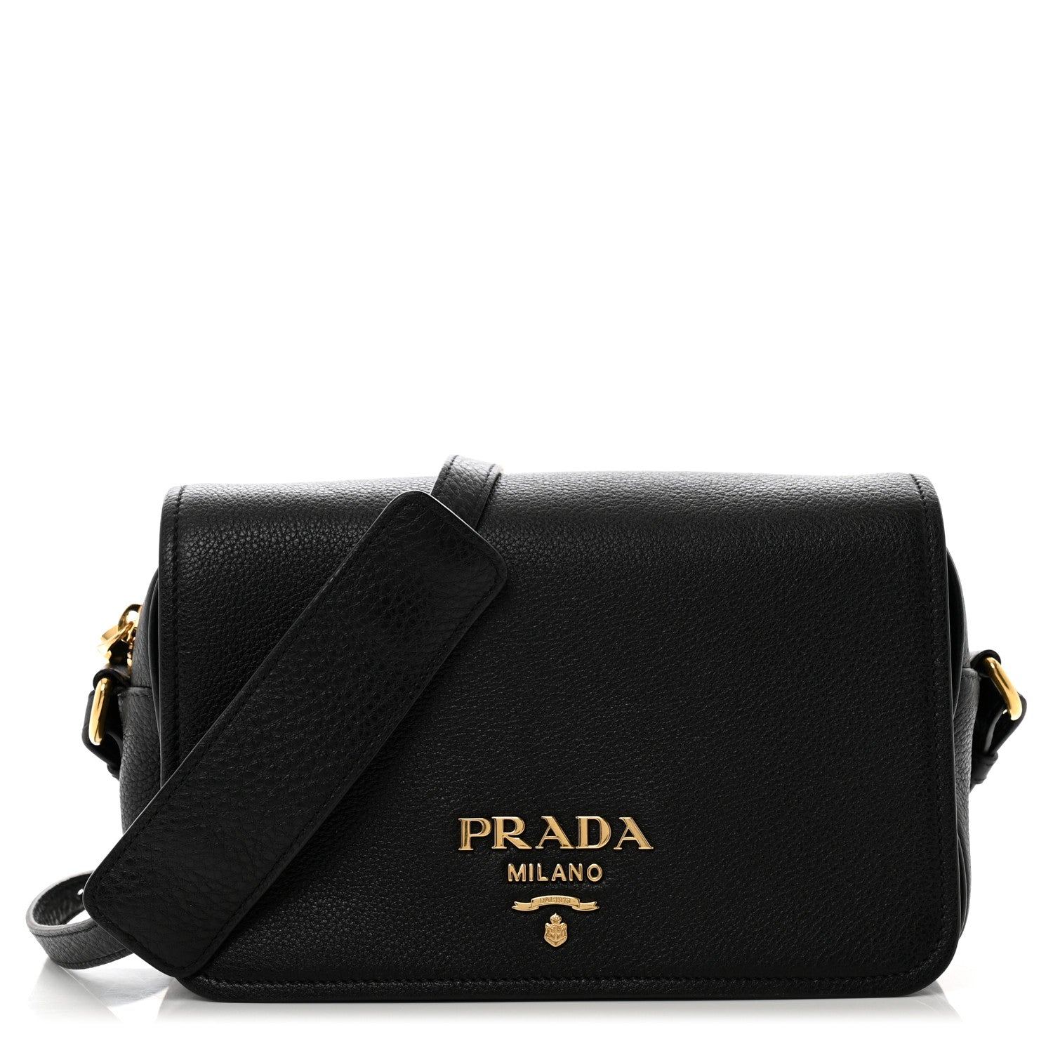 Prada Vitello Phenix Crossbody Bag Black 1 of 12