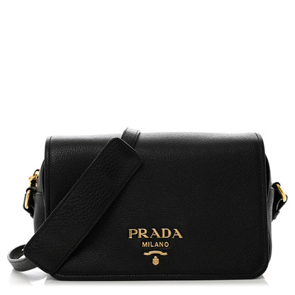 Prada Vitello Phenix Crossbody Bag Black 1 of 12