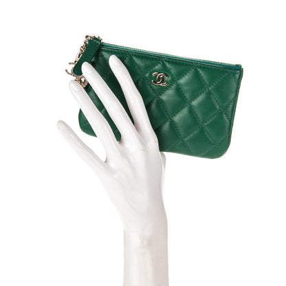 Chanel Lambskin Quilted Small Casino Cosmetic Case Green 2 of 7