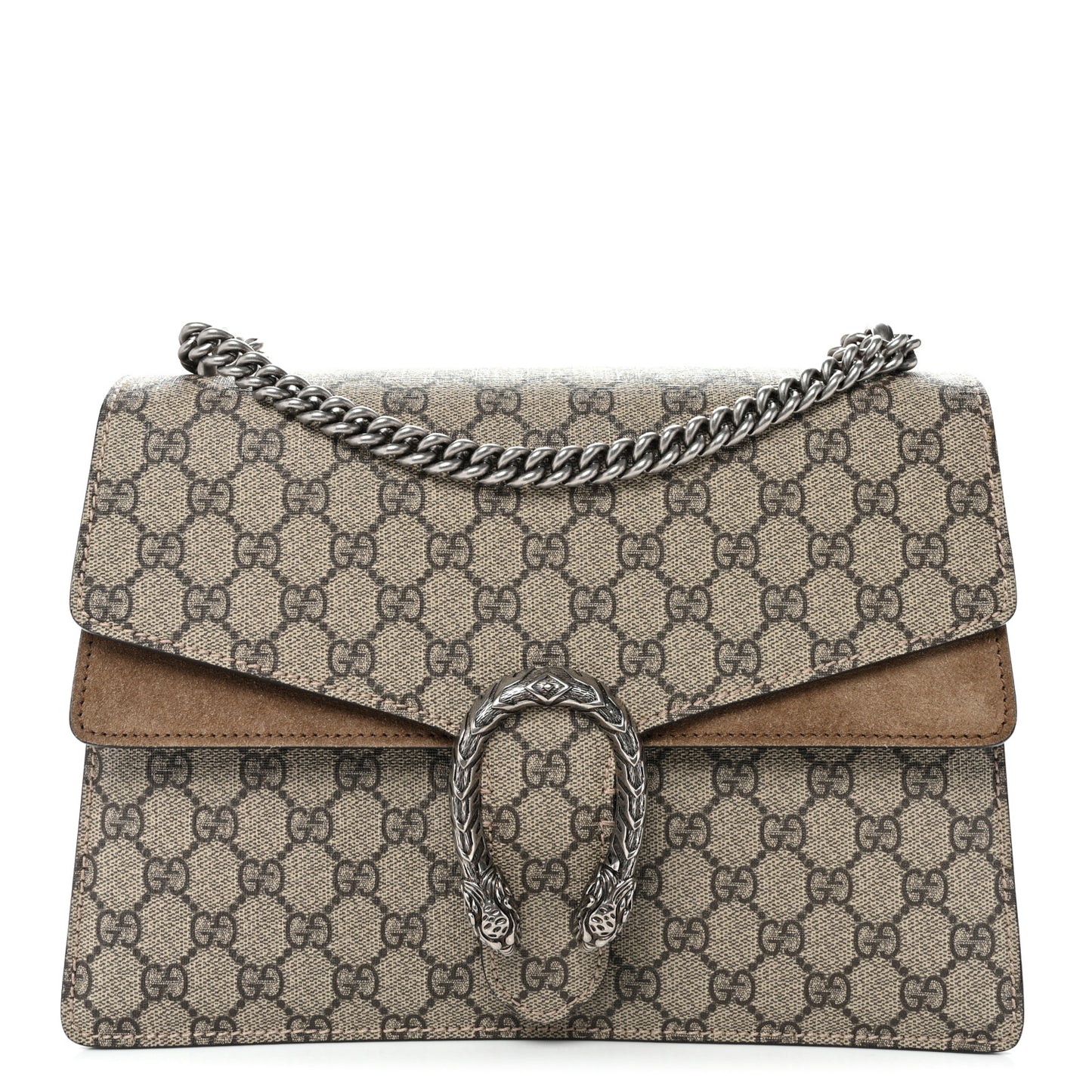 GG Supreme Monogram Medium Dionysus Shoulder Bag Taupe