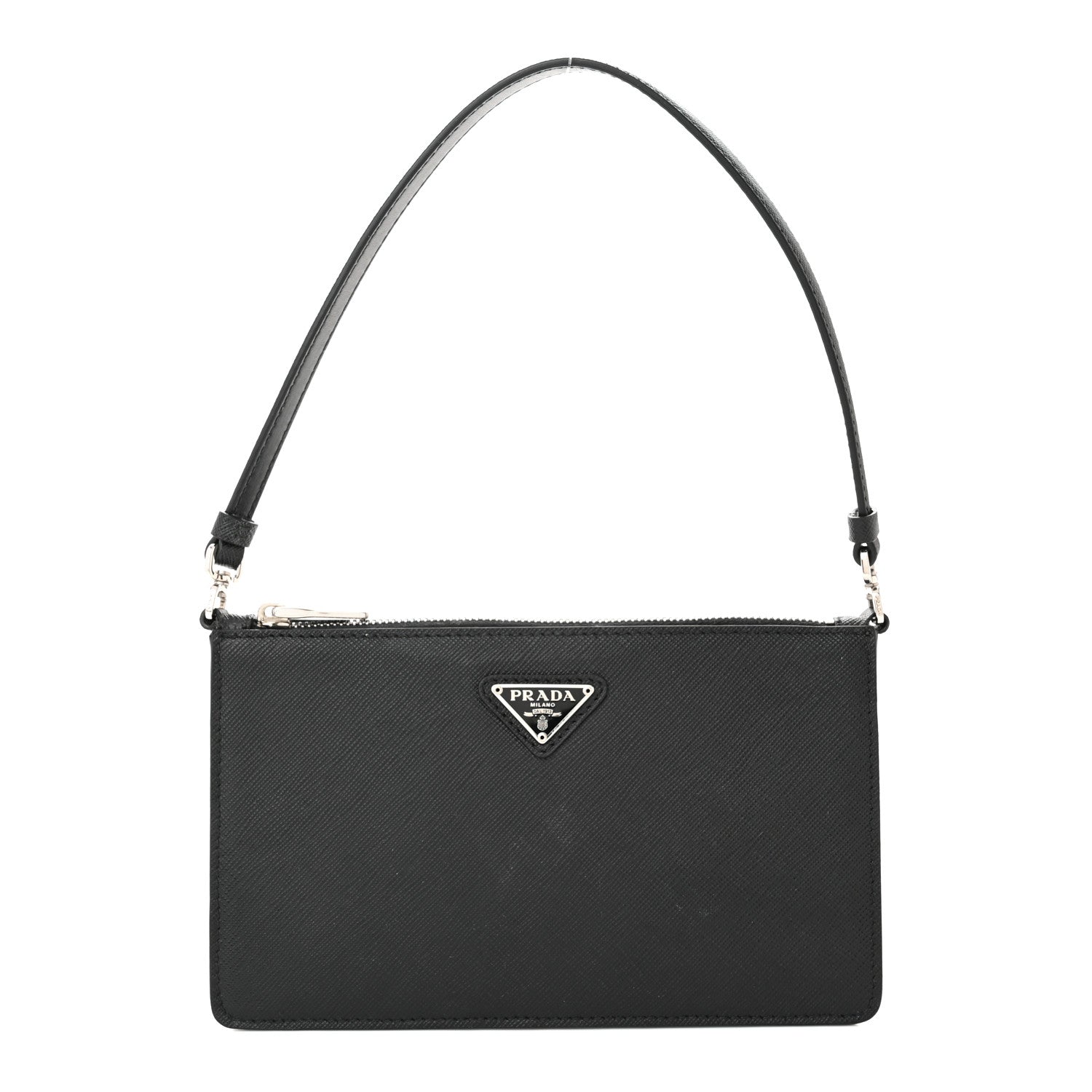 Prada Saffiano Mini Shoulder Bag Black 1 of 12