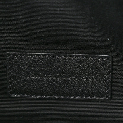 Saint Laurent Grain De Poudre Textured Mixed Matelasse Triquilt Monogram Clutch Black 7 of 8