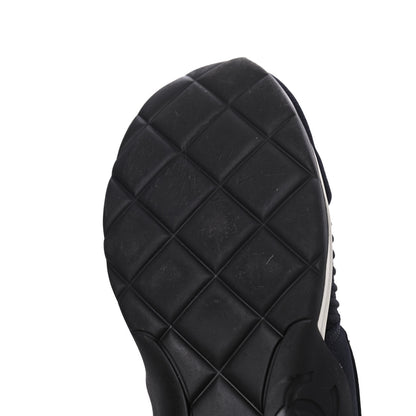 Chanel Stretch Fabric CC Sneakers 39 Black 10 of 14